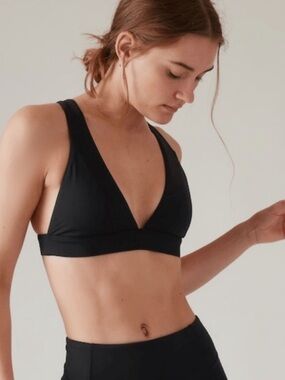 Athleta RipTide Bikini Top Black L NWT